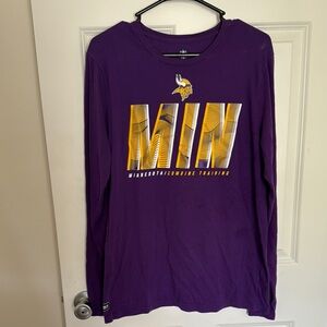 New Era Purple Long Sleeve Tee with Bold Graphic Design